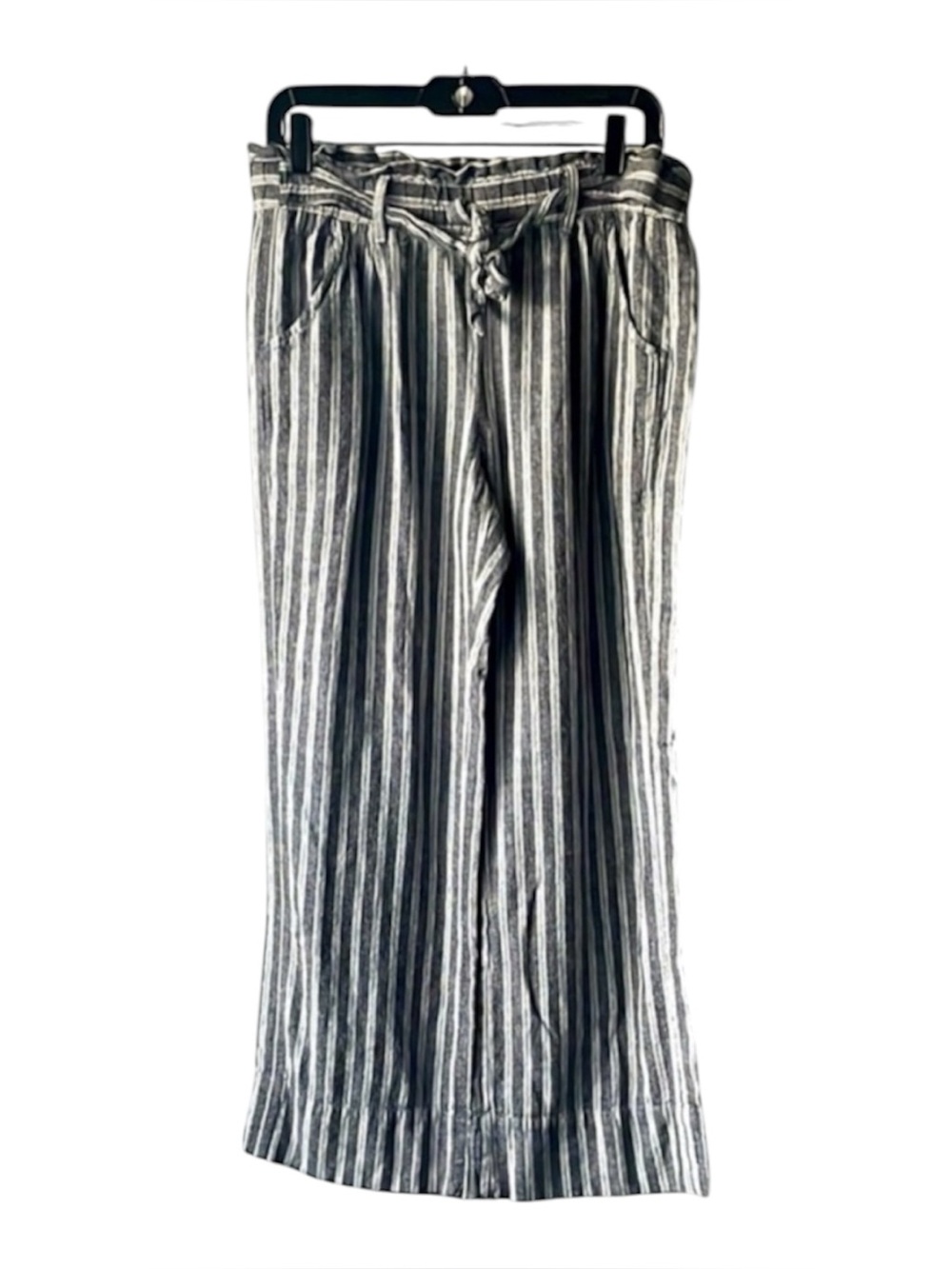Rewind Gray and White Wide Leg Pants